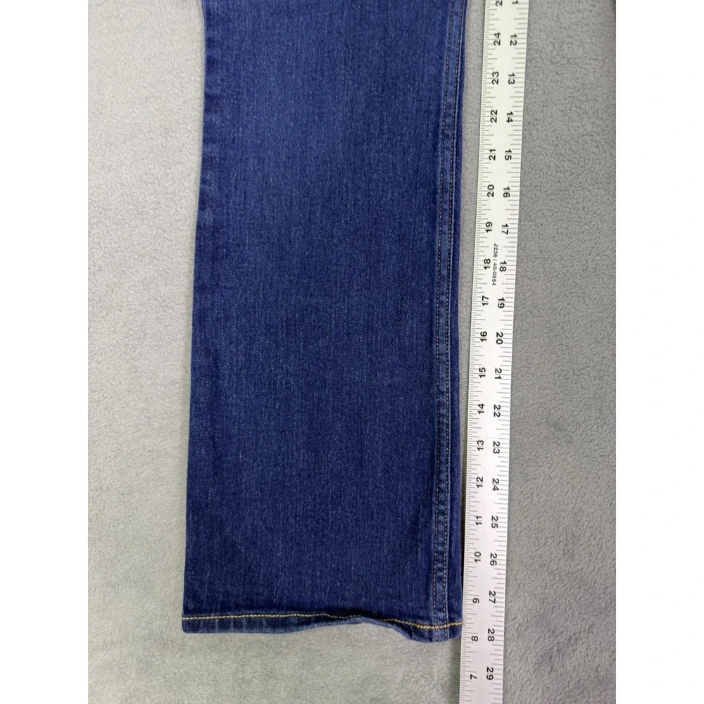 Old Navy Jeans Womens 8 Short Blue Dark Wash Mid Rise Wow Bootcut Stretch